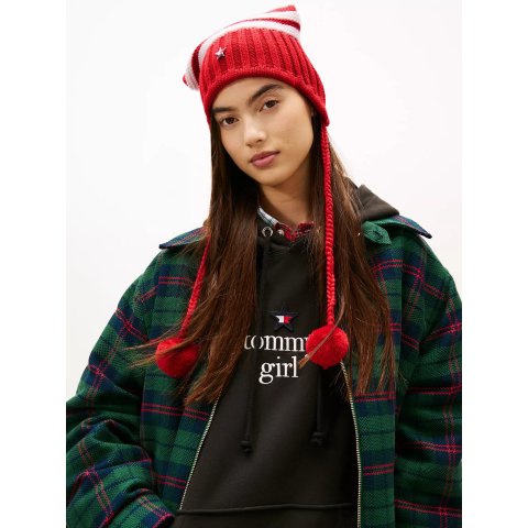 Tommy Girl Chunky Knit Pom Beanie