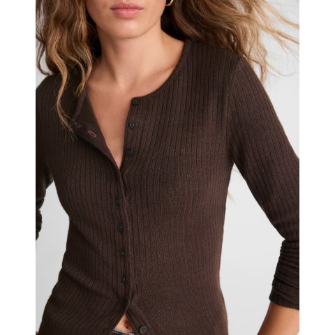 MadewellCutaway Textural Crewneck Cardigan