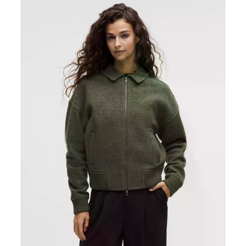 羊毛混纺翻领夹克