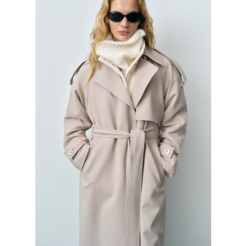 Oversized 腰带款风衣 