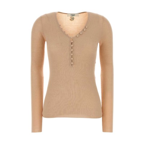 ChloeWool Sweatshirt Pink