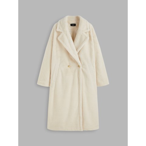 Faux Fur 双排扣外套