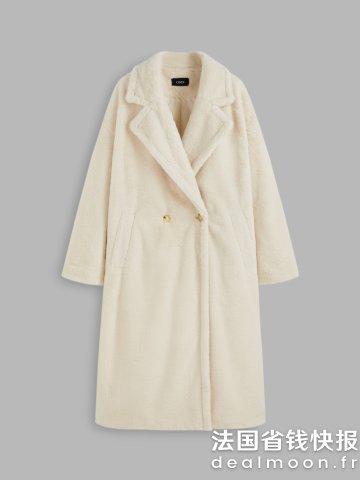 Faux Fur 双排扣外套