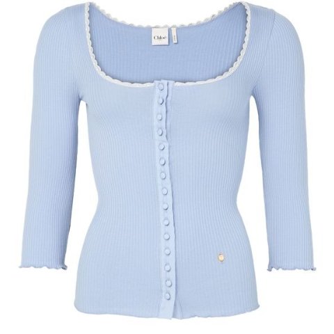 baby蓝针织开衫