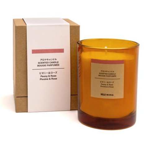 Muji玫瑰&牡丹香氛蜡烛 198g (可燃40小时)