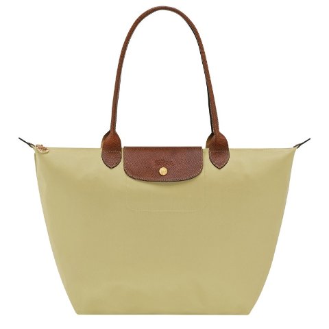 Le Pliage Original L Tote Bag Pistachio Recycled Canvas