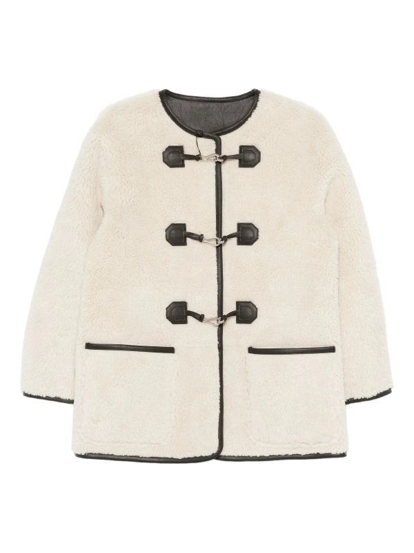 Dunst 毛绒牛角扣外套