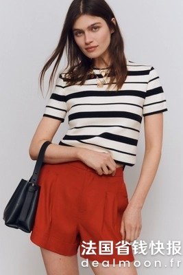 Maeve Avery百褶短裤 卷边款