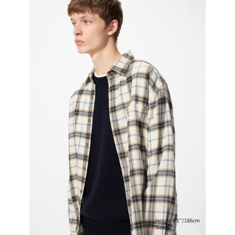 法兰绒格子衬衫