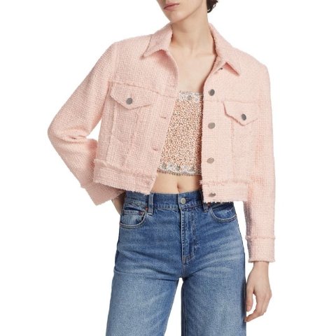 Alice + OliviaChloe Tweed Crop Jacket