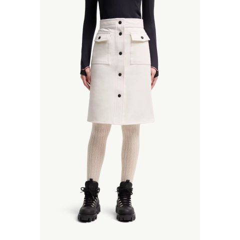 MonclerTechnical Twill Knee-Length Skirt