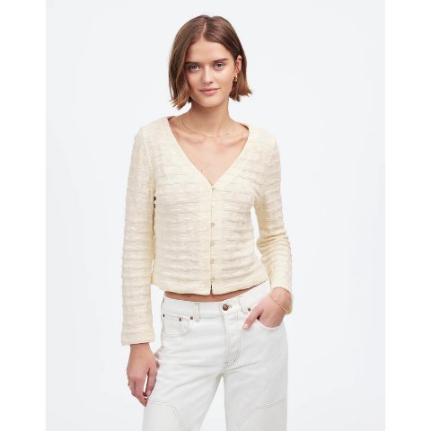 MadewellBasket-Weave Long-Sleeve Sweatshirt