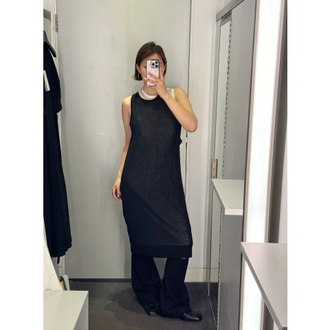 假两件针织连衣裙