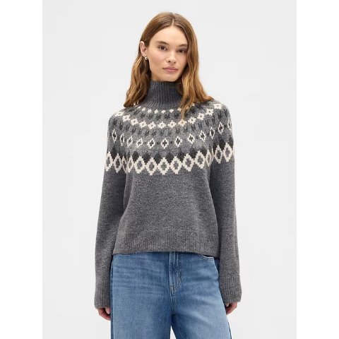 GapFair Isle Mockneck Sweater