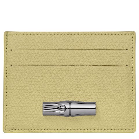 Le Roseau Leather Card Holder Pistachio