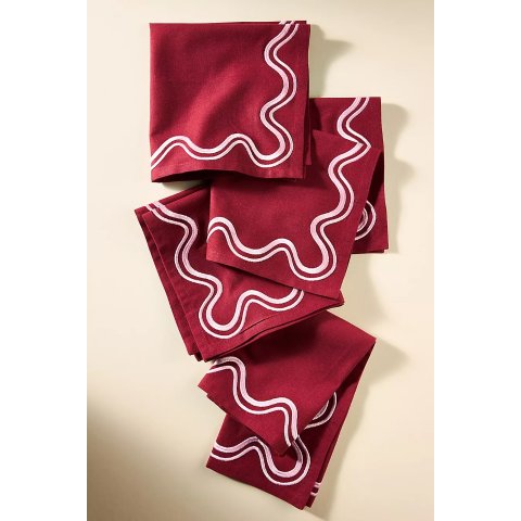 AnthropologieMadeline Embroidered Napkins Set of 4
