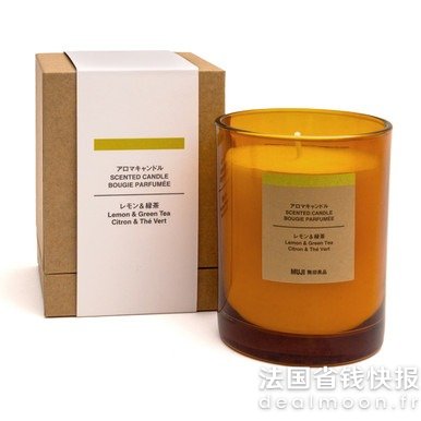 Muji柠檬&绿茶香氛蜡烛 198g (可燃40小时)