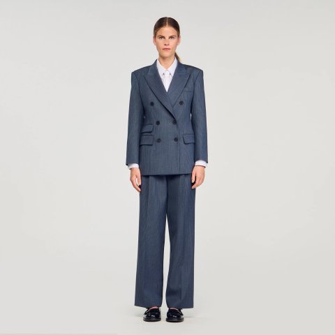 SandroStriped Tailored Jacket