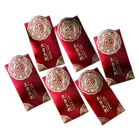 龙年红包袋 6只装 闪光