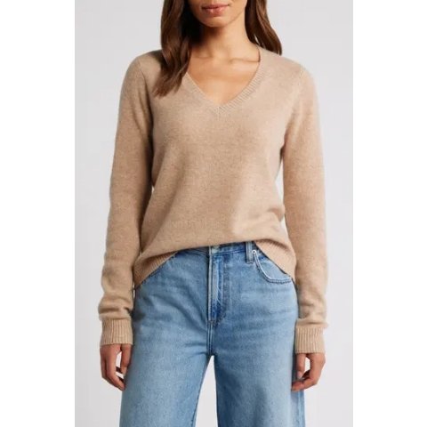 CASLON®Cashmere V-Neck Sweater