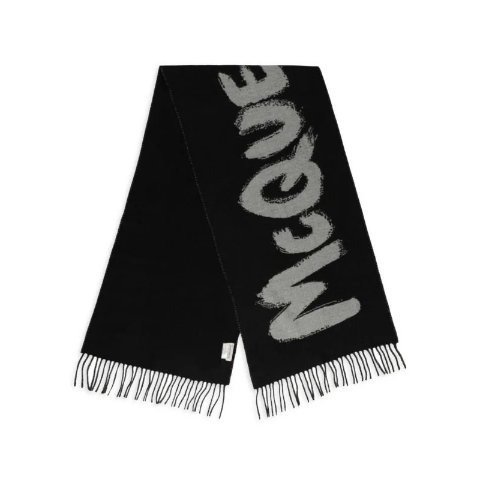 McQueenLogo Wool Scarf
