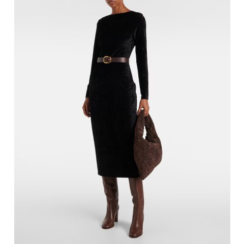 Polo Ralph LaurenVelvet Midi Dress