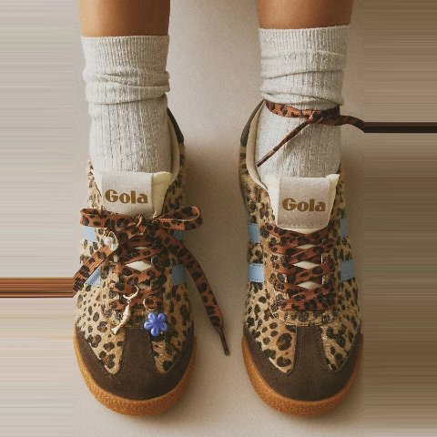 Gola性感中的小俏皮~鞋带都是小心机~Gola Elan 豹纹休闲鞋