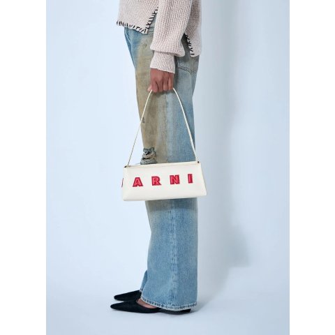 MarniLeather Baguette Shoulder Bag