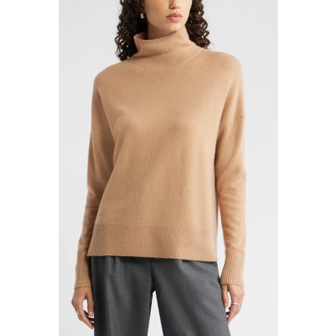 NordstromOversize Cashmere Turtleneck Sweater