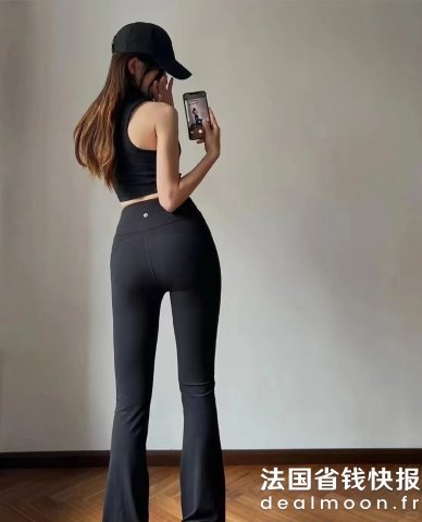 Lululemon穿上这条 辣的我斯哈斯哈@一颗小汤圆Groove Nulu 高腰喇叭裤