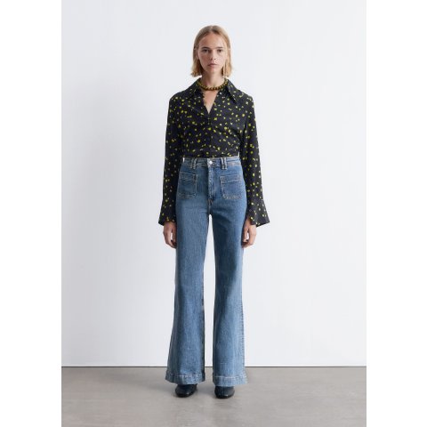 Jean 高腰阔腿牛仔裤