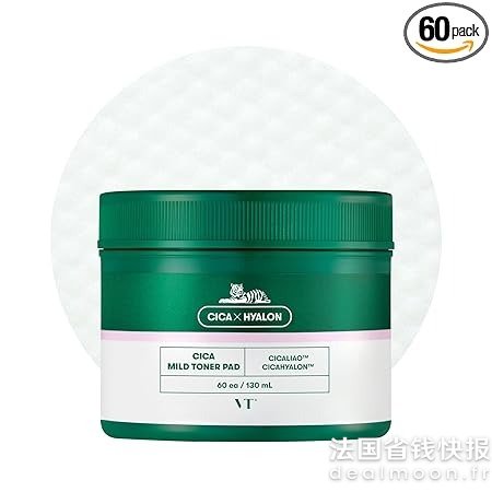 水杨酸超养肤~VT COSMETICS CICA 控油爽肤棉片 60片