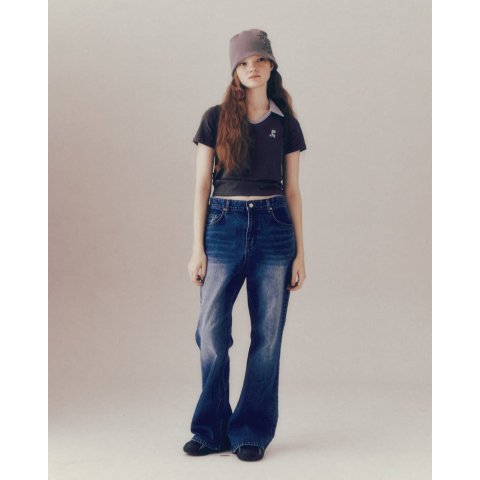 V领上衣 模特同款复古红色