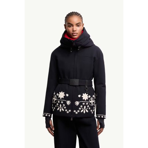 MonclerBlaye Embroidered Hooded Down Ski Jacket