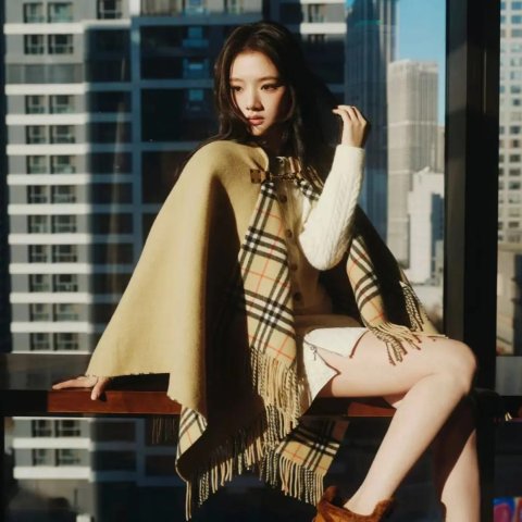 BurberryGet $300GCCheck Cashmere Cape