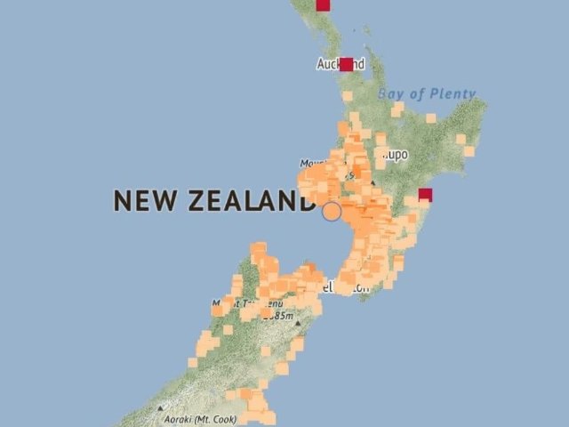 新西兰北岛中部发生5.4级深源地震...