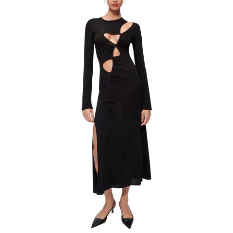 MajeRob Cutout Long Sleeve Dress