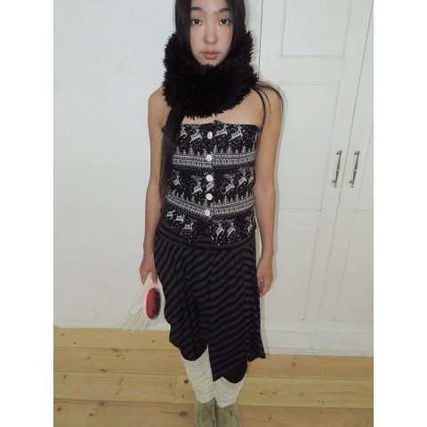 Nordic Buttons Black Bustier