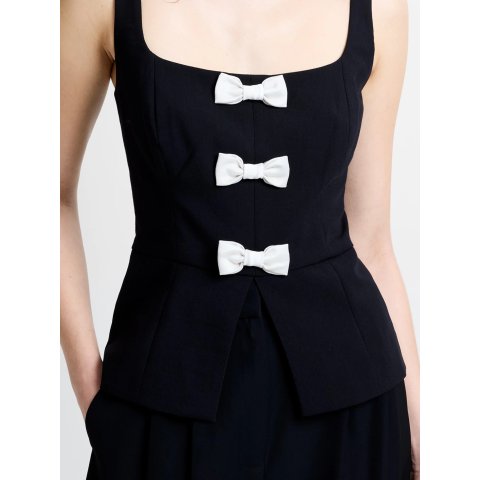 French ConnectionAzra Sleeveless Bow Peplum Top