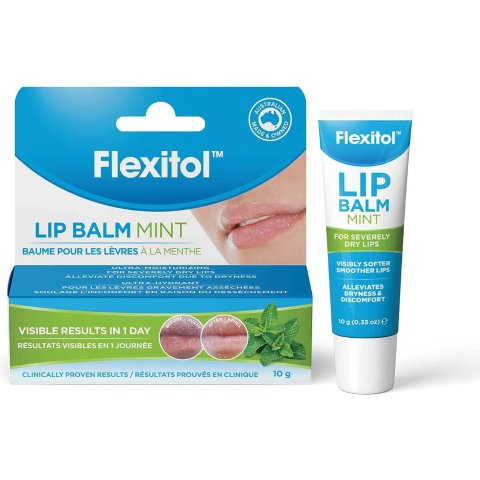 Flexitol 润唇膏薄荷味10g 适合干燥和皲裂的嘴唇
