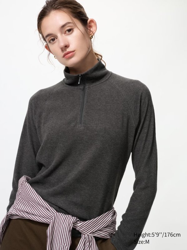 HEATTECH 女抓绒拉链长袖