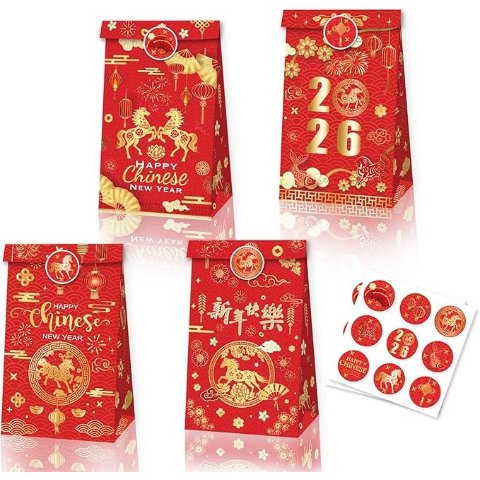 HOWAF 马年新年纸袋 12只