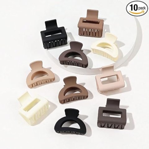 €0.38/个！10个装女士哑光发夹 防滑