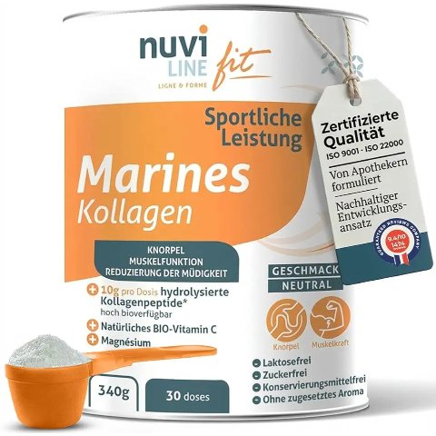 运动支持NUVILINE Fit 海洋胶原蛋白红莓粉 340g