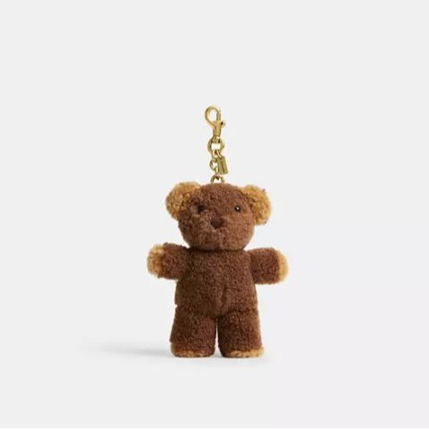 CoachTeddy Bear Shearling Bag Charm