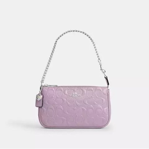 CoachNolita 19 Signature Leather Bag with Heart Charm