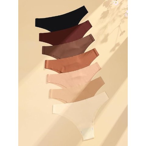 这价格惊爆天际！！Seamless 女士中腰无痕内裤 7条装