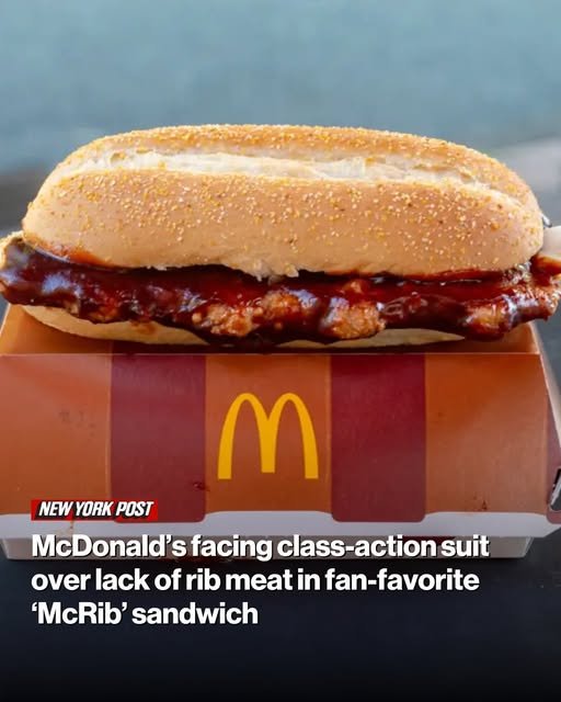 麦当劳McRib汉堡被告虚假宣传！...