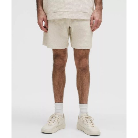 Textured 7英寸双面针织棉短裤