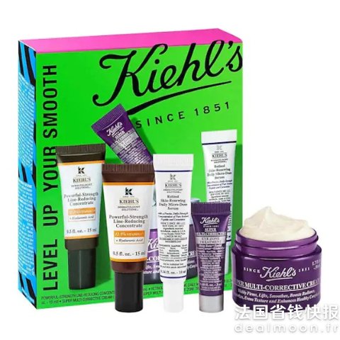 Kiehl s Since 1851价值€142.24=变相39折！紫玻A抗老面霜套装